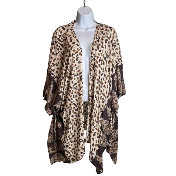 Weekend by Suzanne Betro Women's Boho Paisley Cardigan Size 2X Hippie Festival - Picture 1 of 9